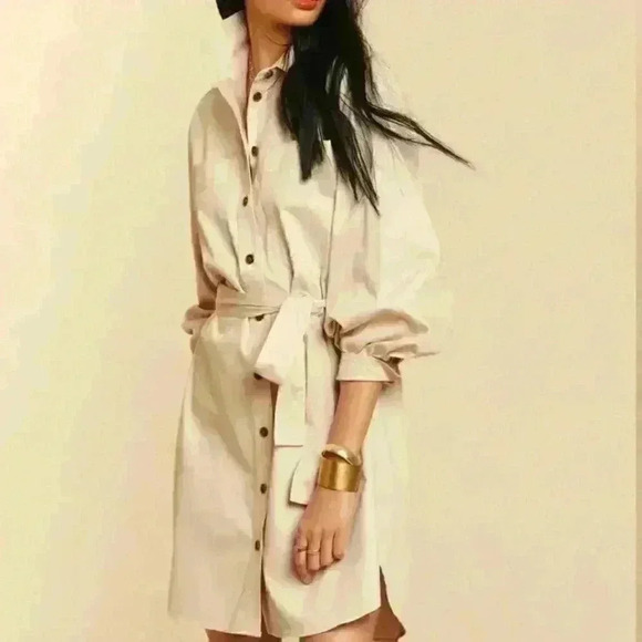 Banana Republic Twill Mini Shirtdress - Picture 1 of 8